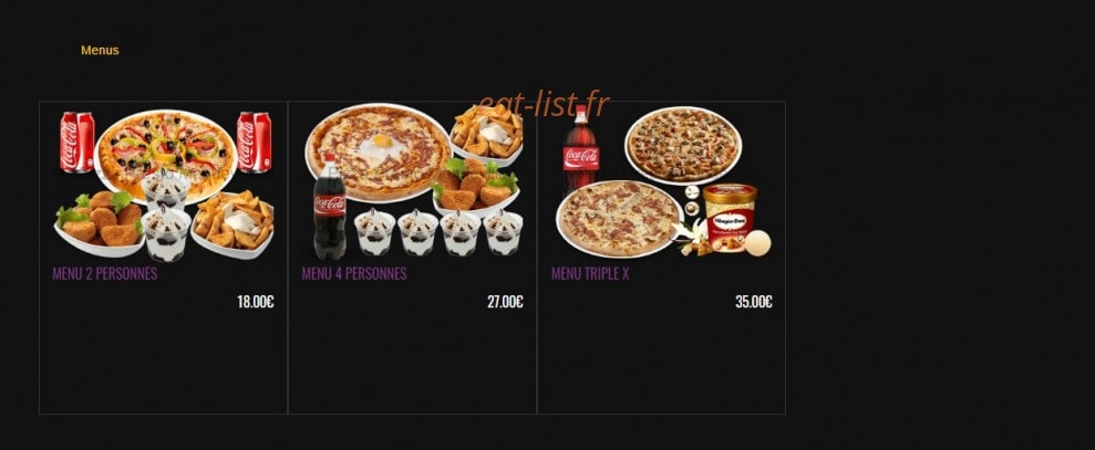 Pizza Presto — carte page 1