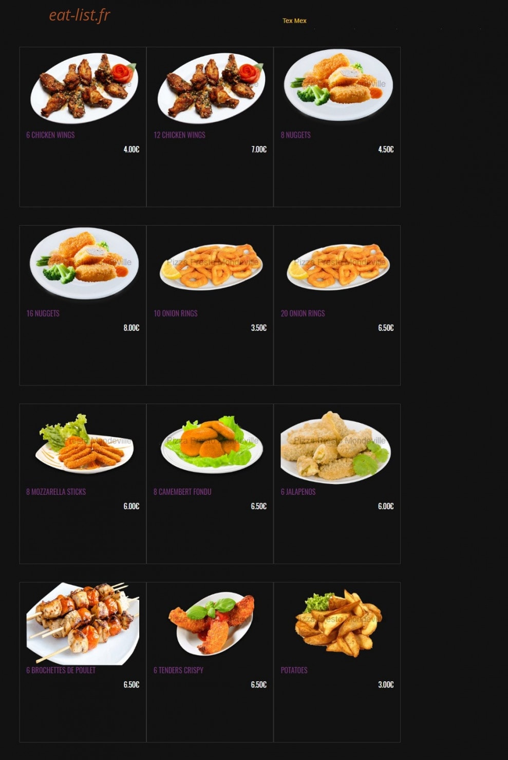 Pizza Presto — carte page 6