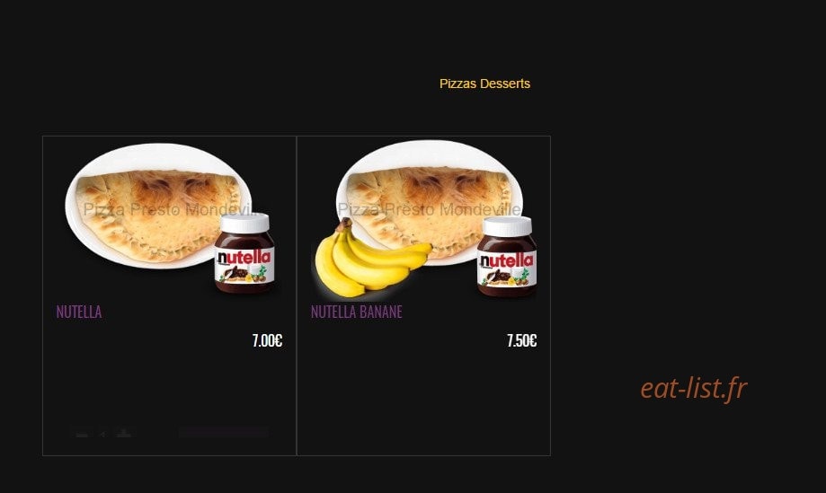 Pizza Presto — carte page 5