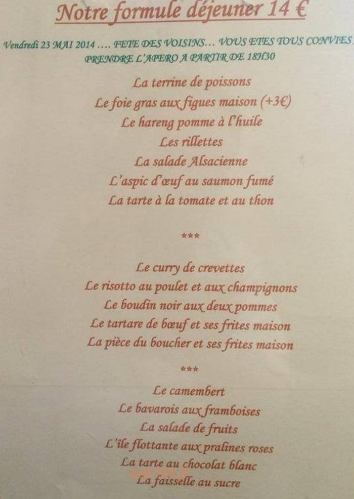 Au Patio — carte page 2