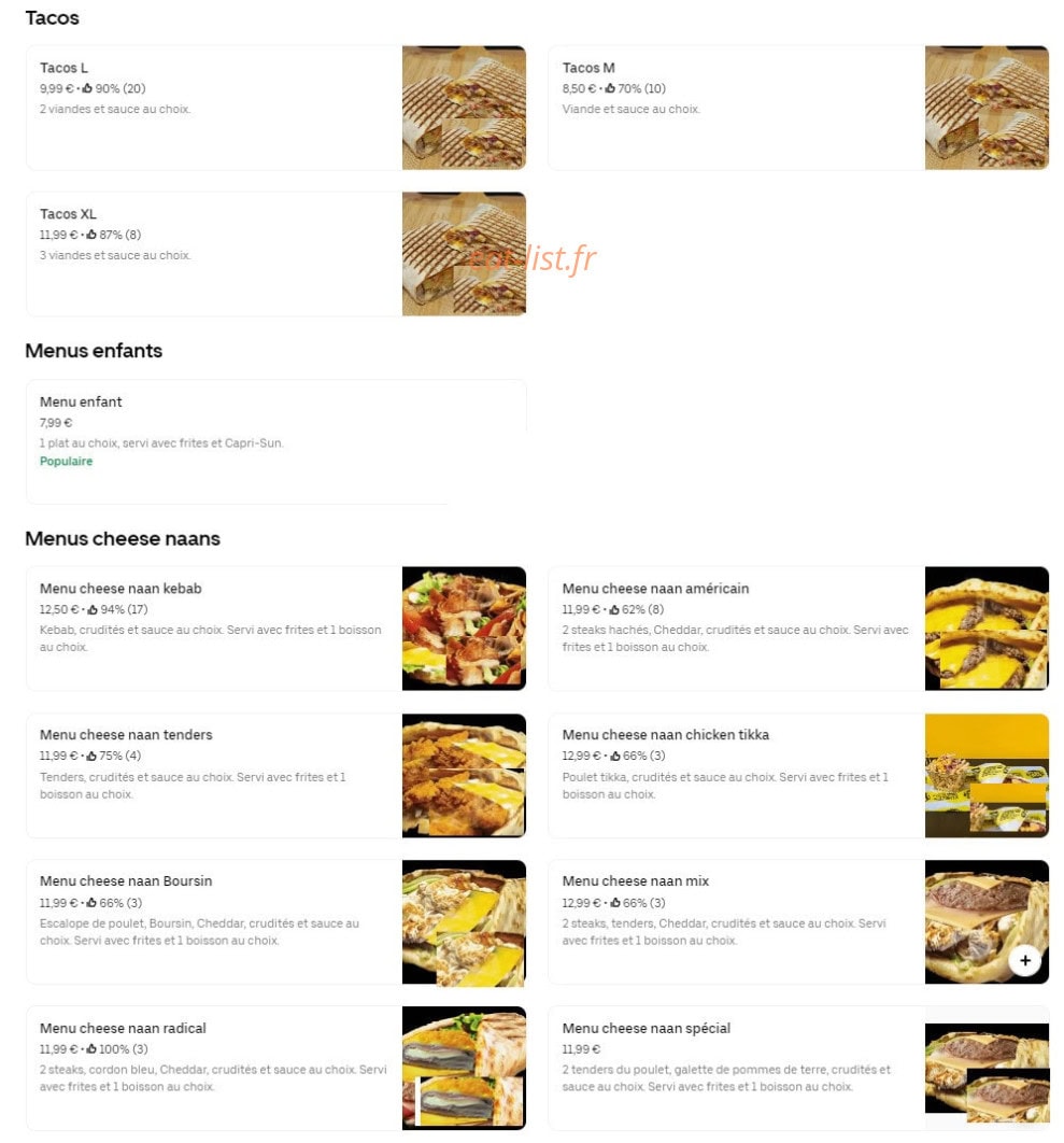 Burger 45 Street — carte page 3
