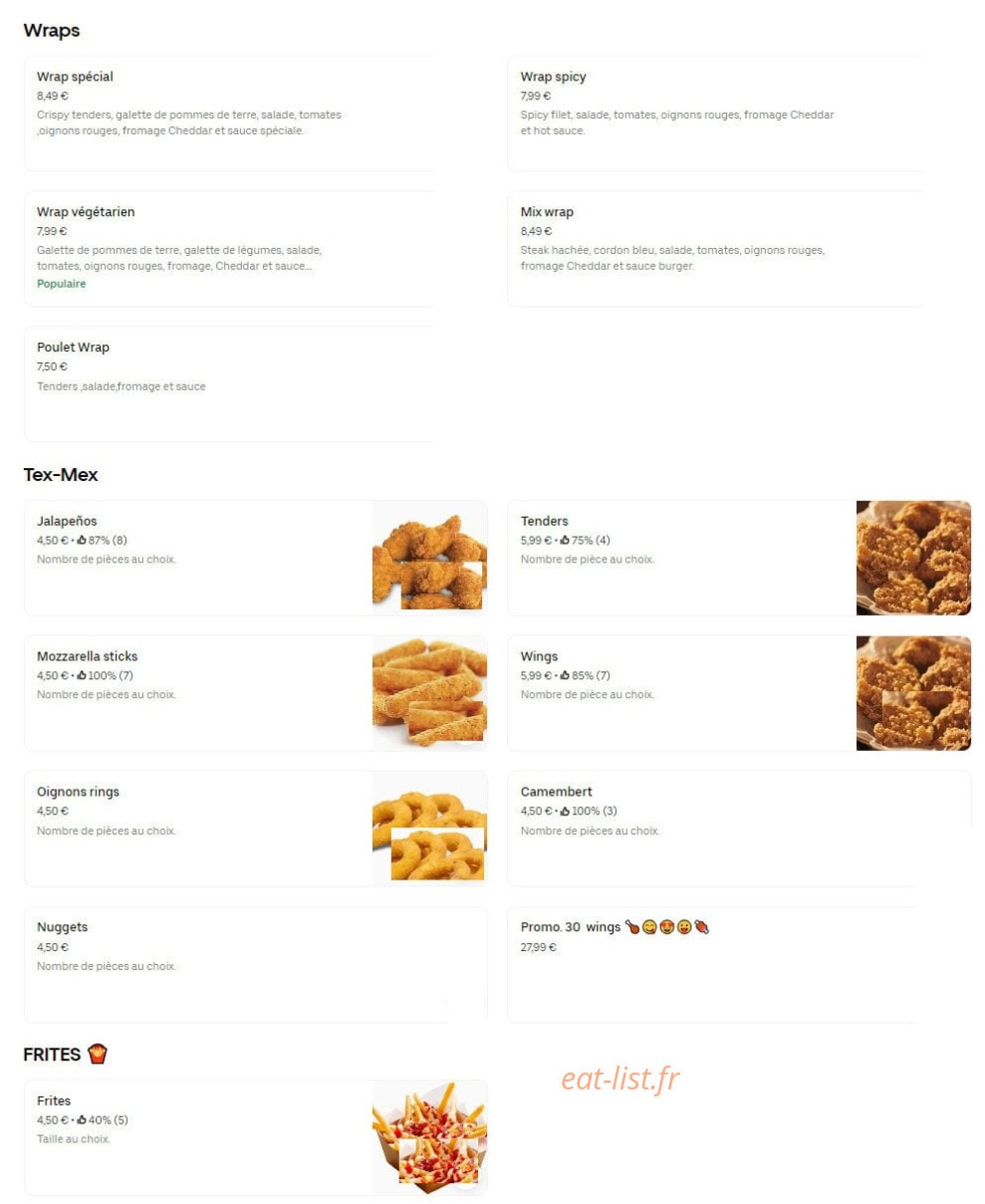 Burger 45 Street — carte page 6