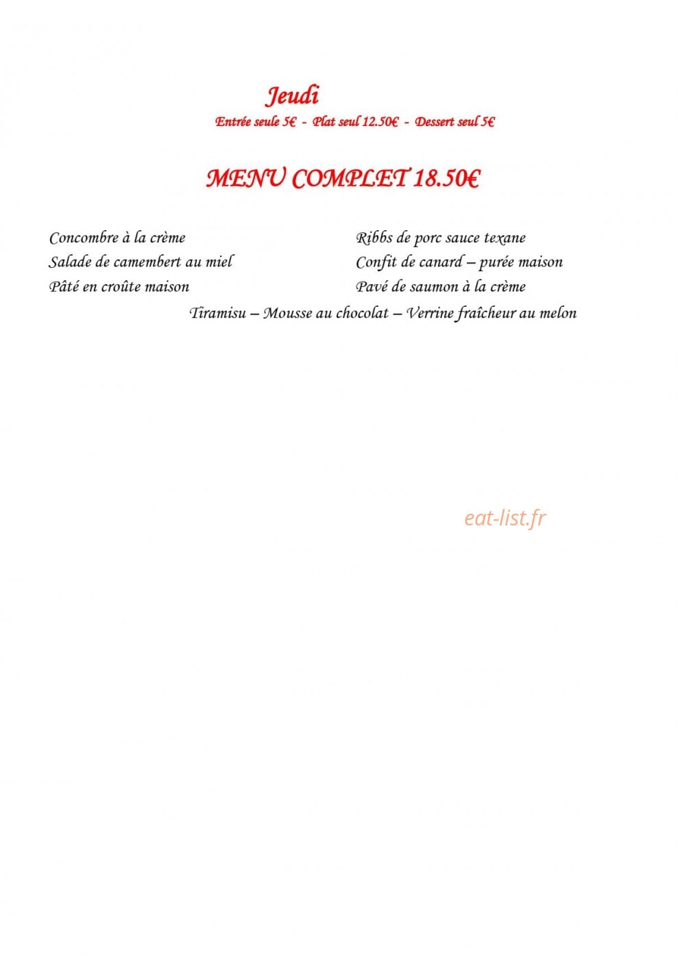 Chez Jacqueline — carte page 3