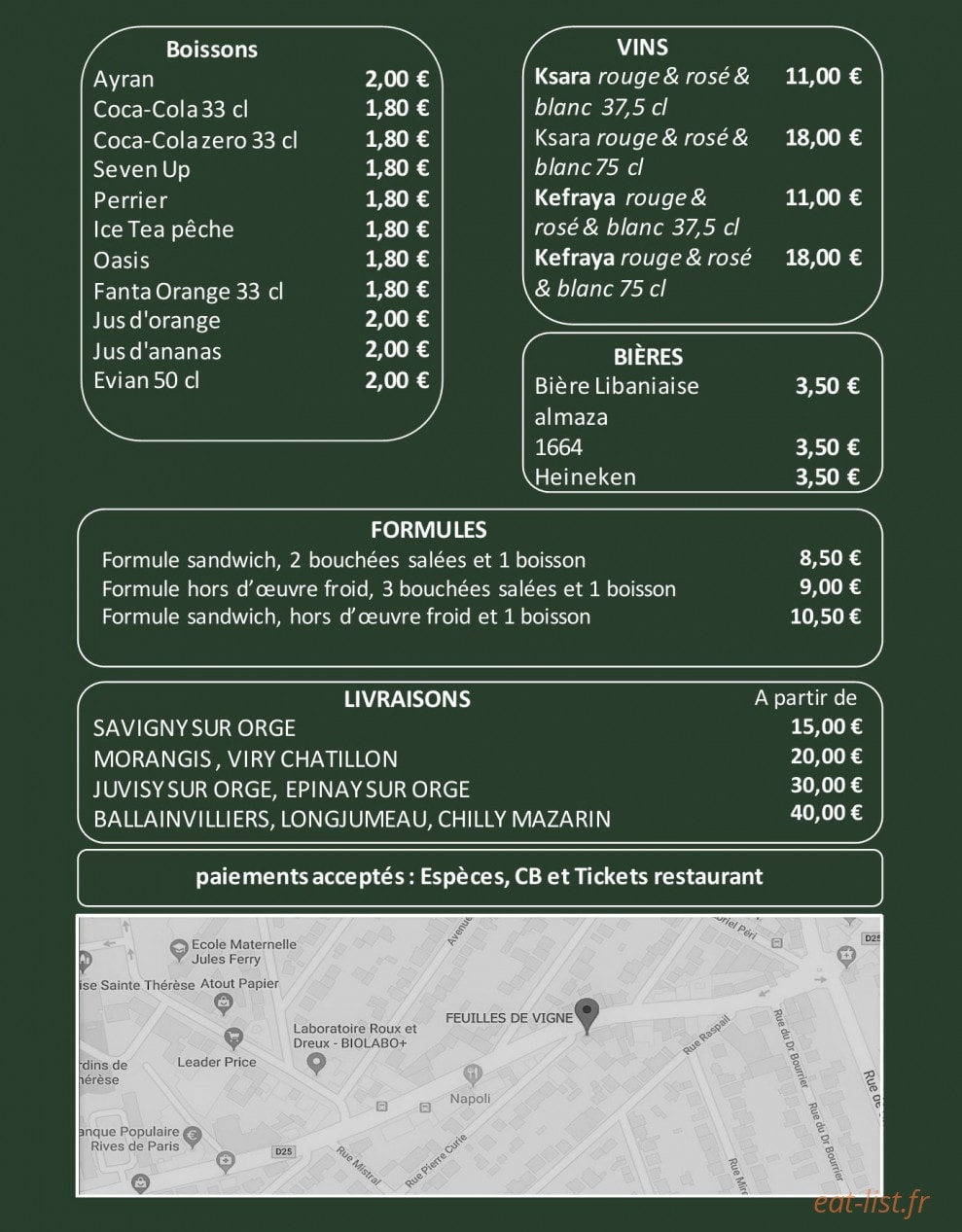 Feuilles de vigne — carte page 4