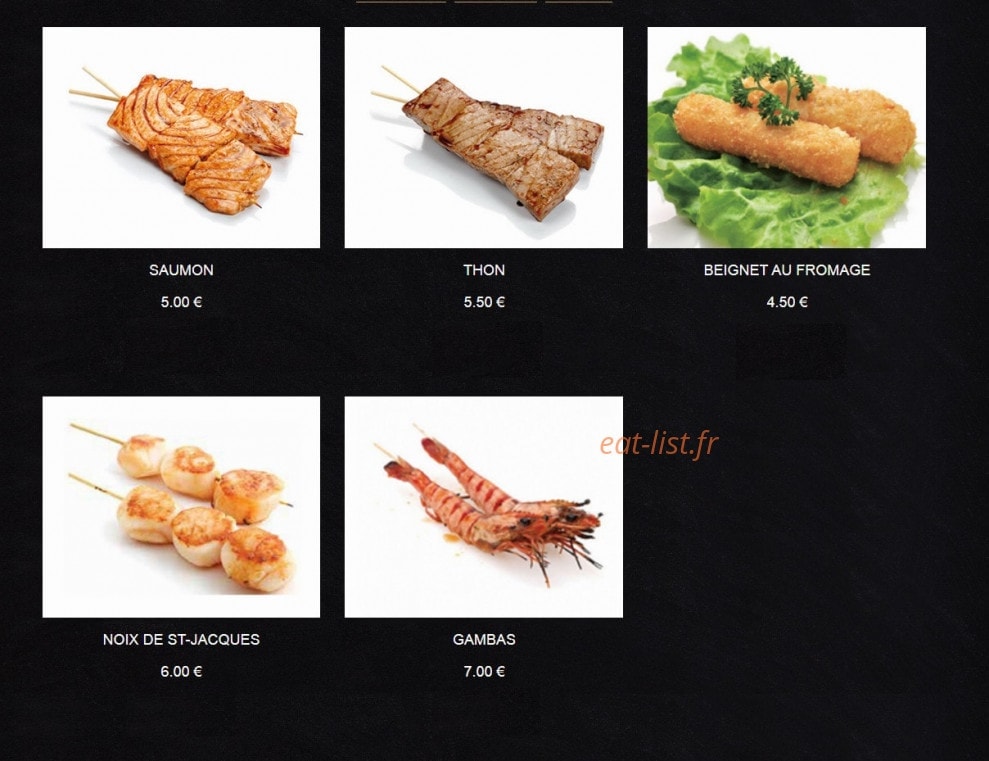 Fu Ji Sushi — carte page 8