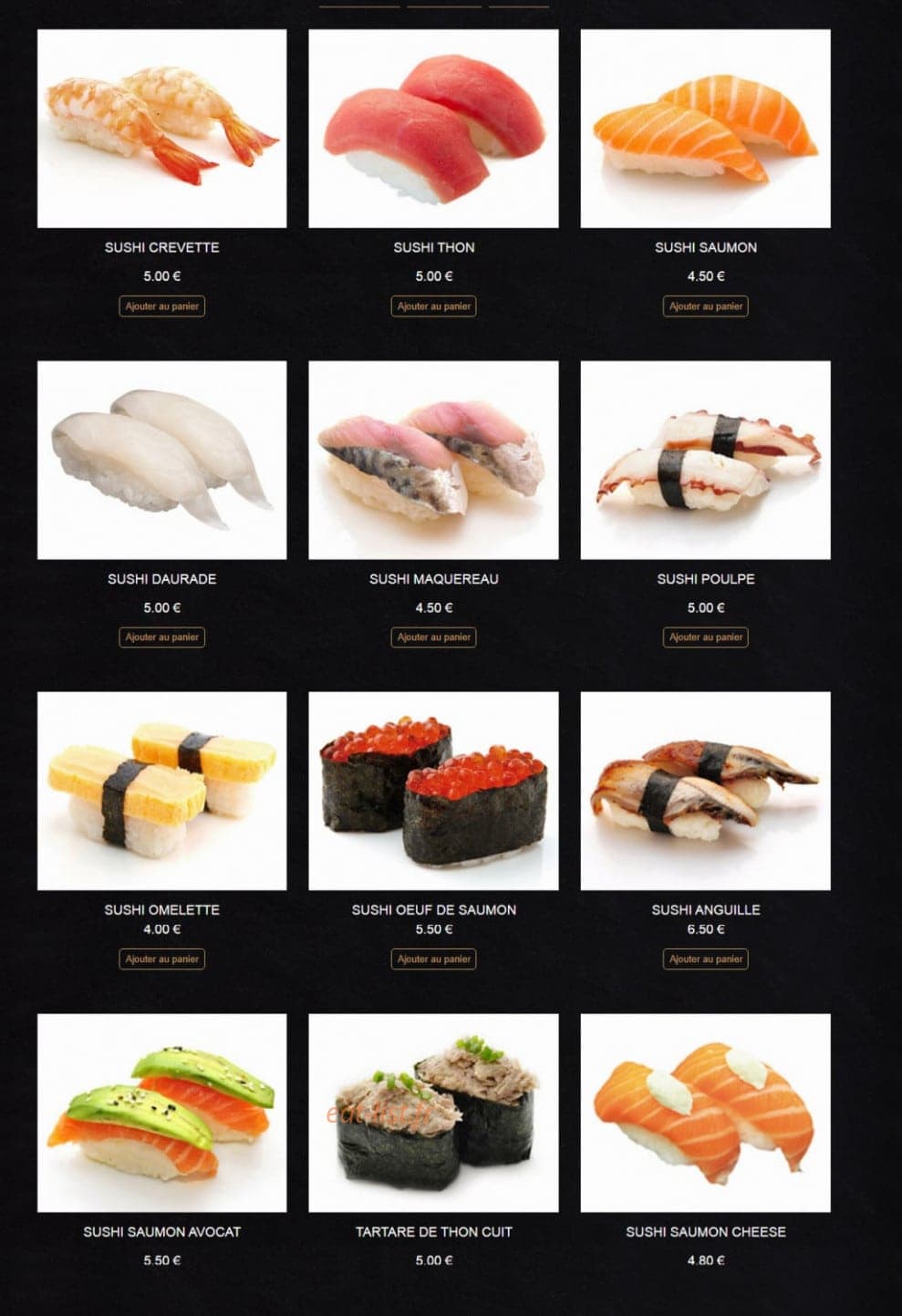 Fu Ji Sushi — carte page 7