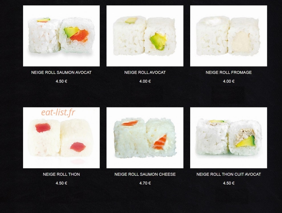 Fu Ji Sushi — carte page 3