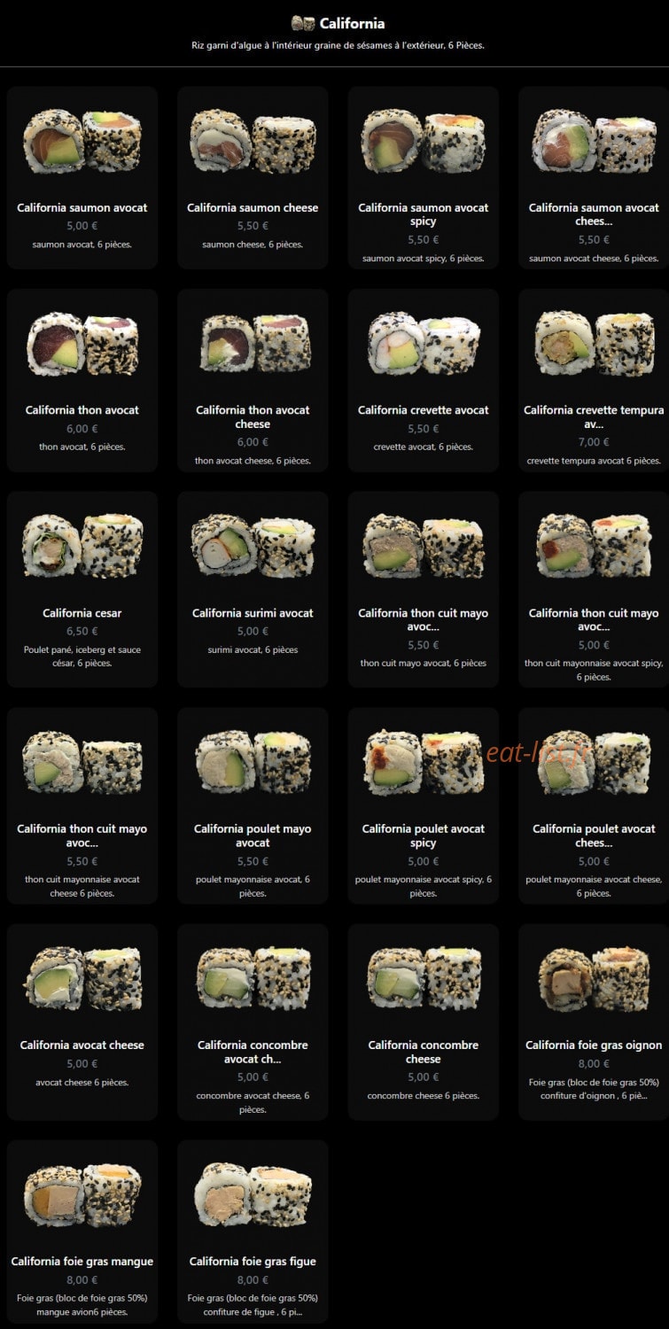 Jap Eat — carte page 7