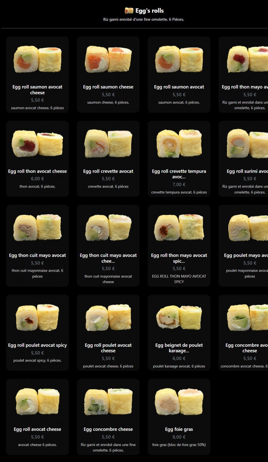 Jap Eat — carte page 13