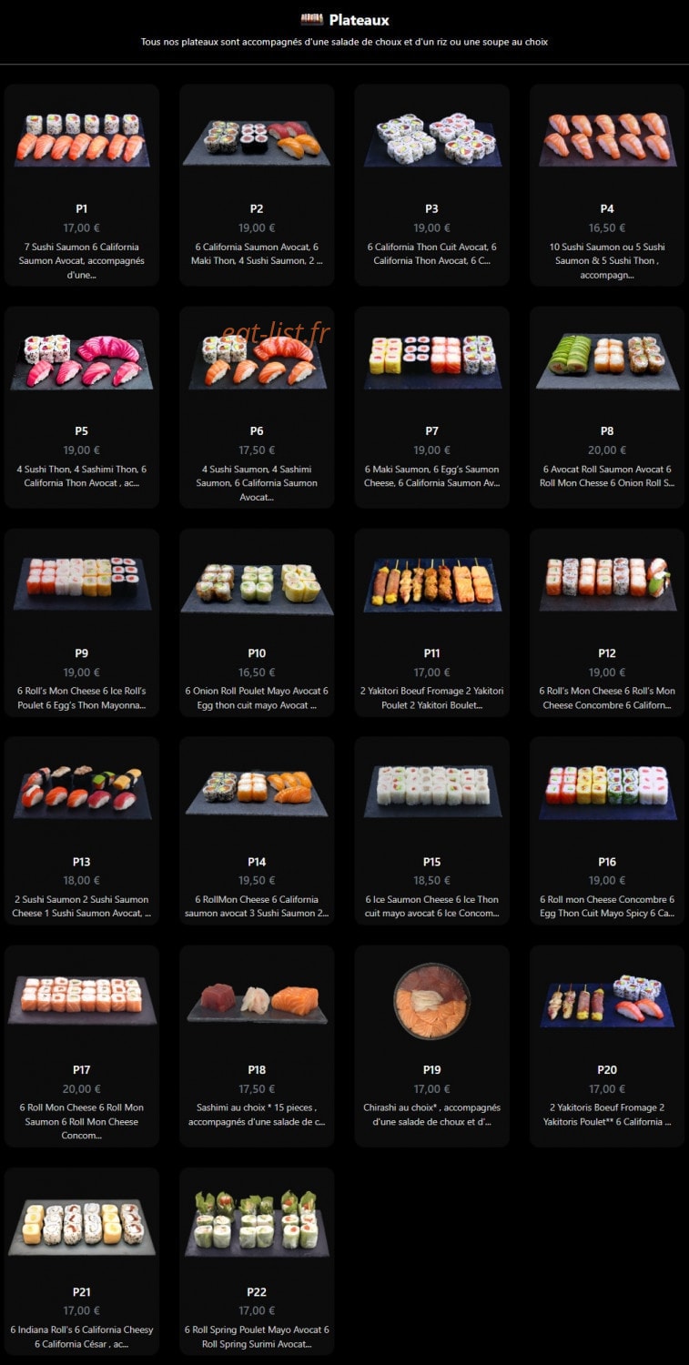 Jap Eat — carte page 3