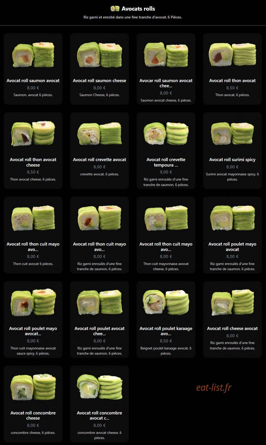 Jap Eat — carte page 10