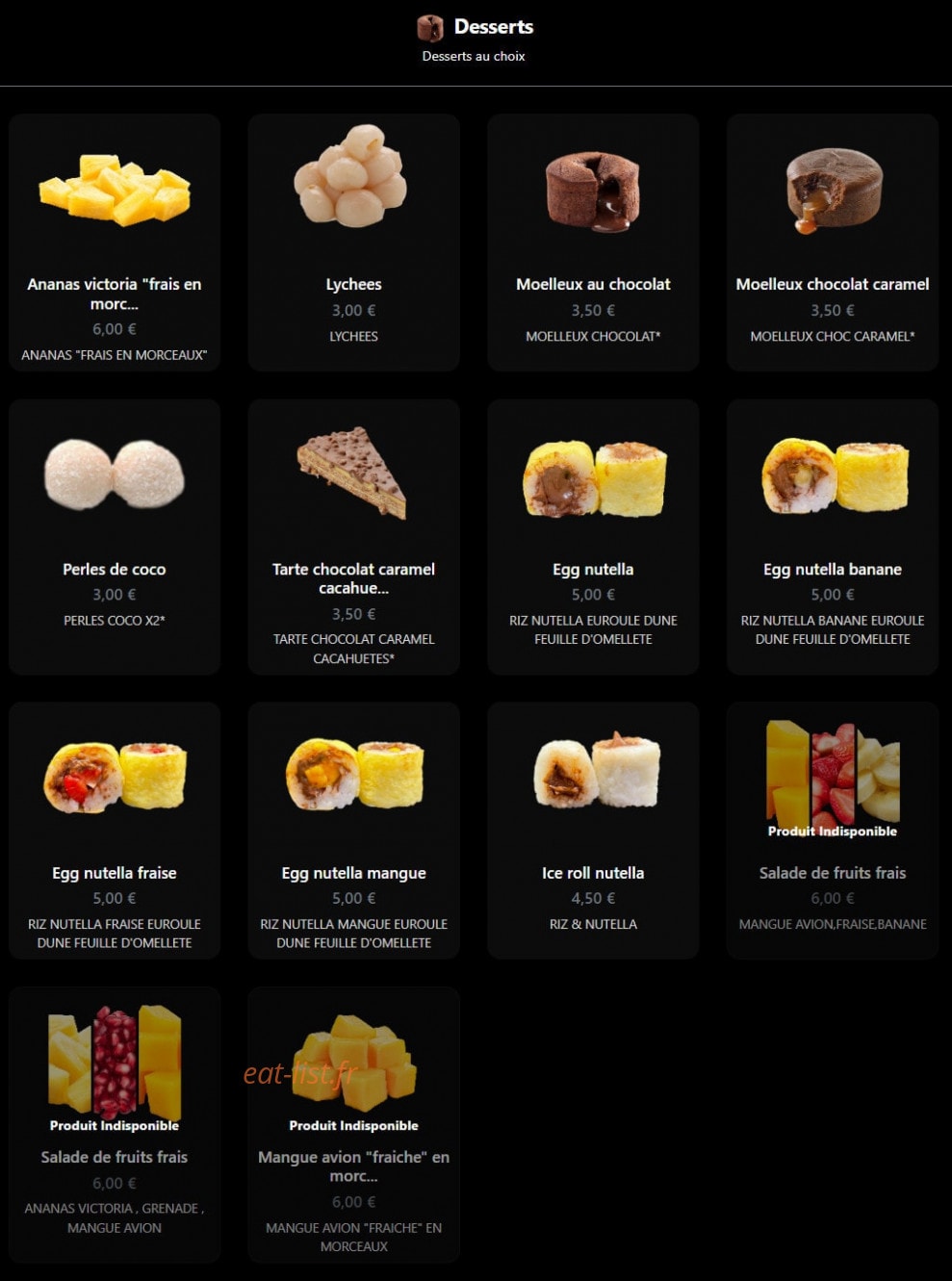 Jap Eat — carte page 19