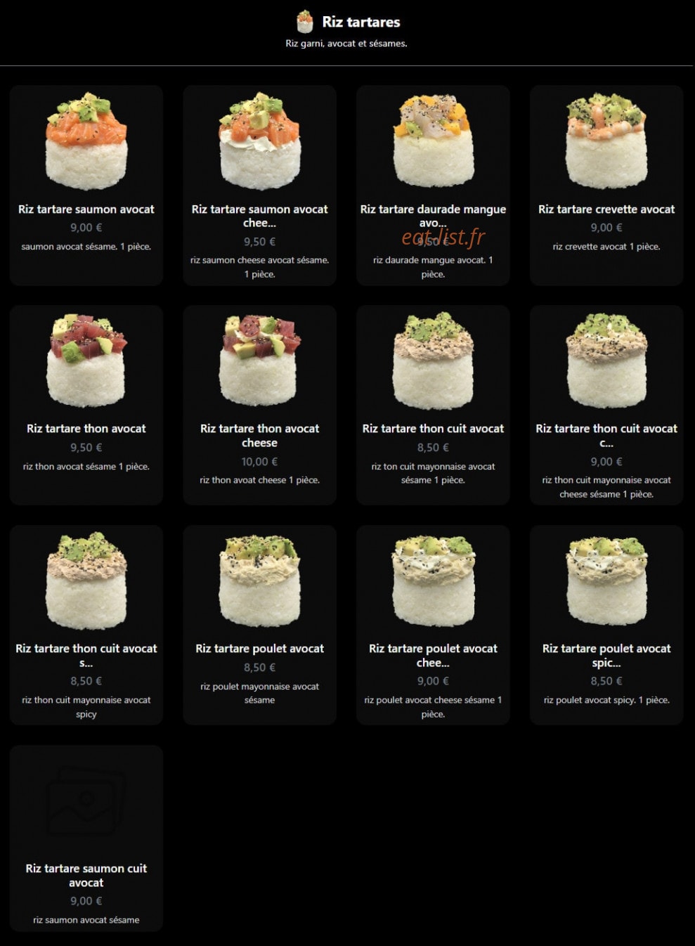 Jap Eat — carte page 5