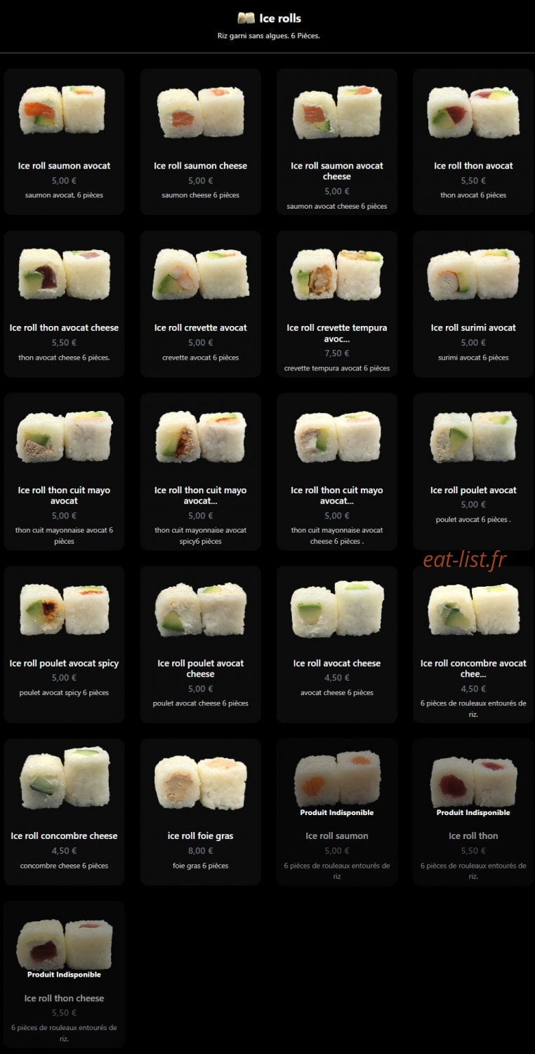 Jap Eat — carte page 11