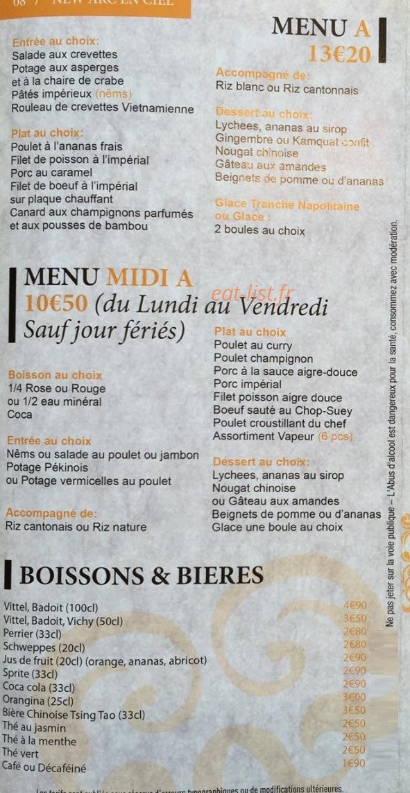 L'arc en ciel — carte page 8