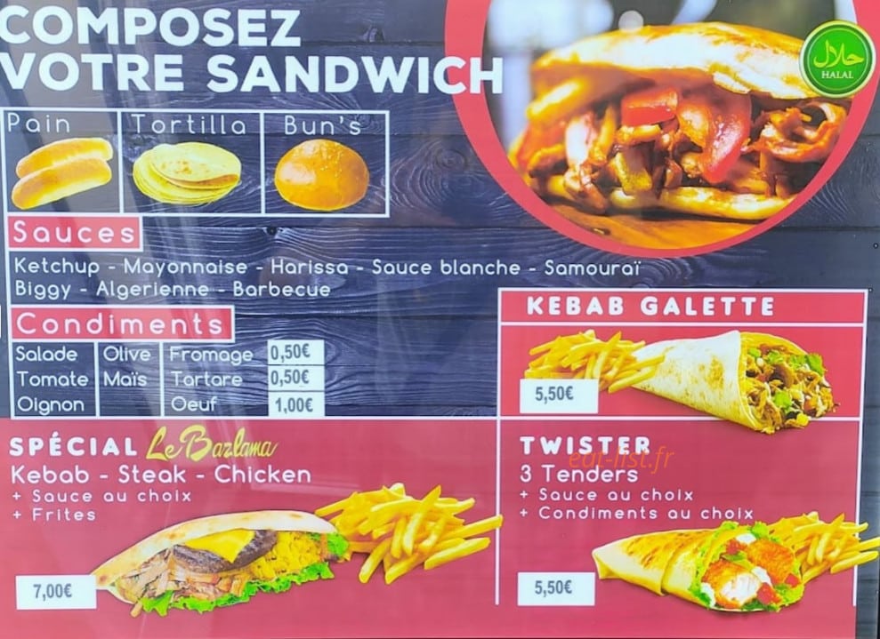 Le Bazlama — carte page 2