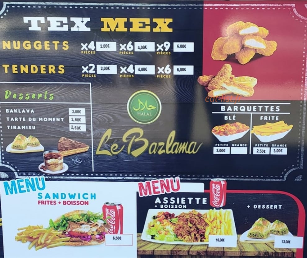 Le Bazlama — carte page 1