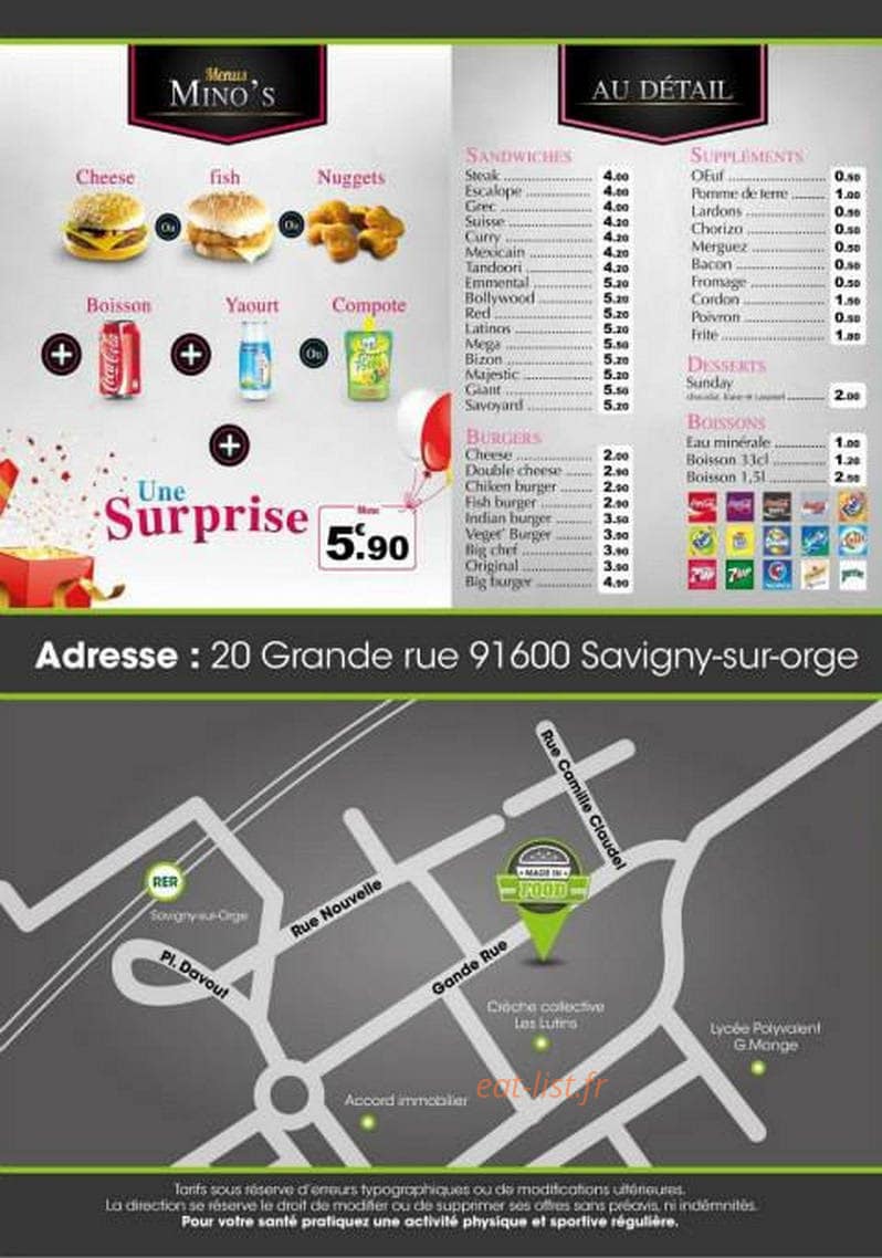 Made In Food — carte page 4