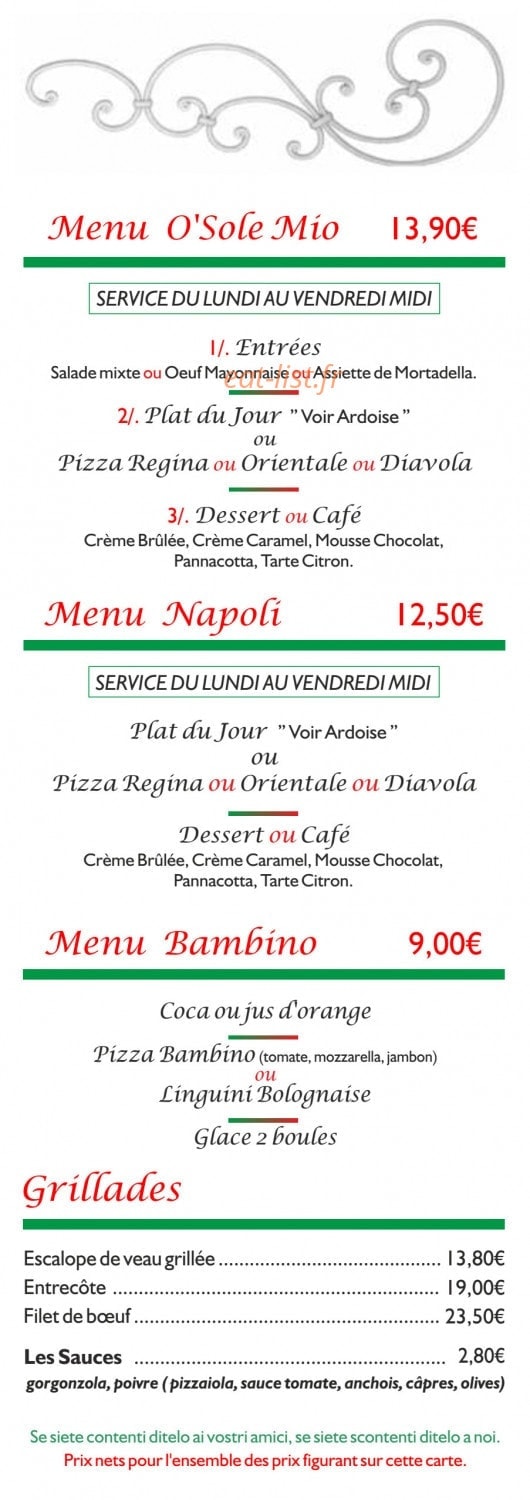 O' Sole Mio — carte page 3