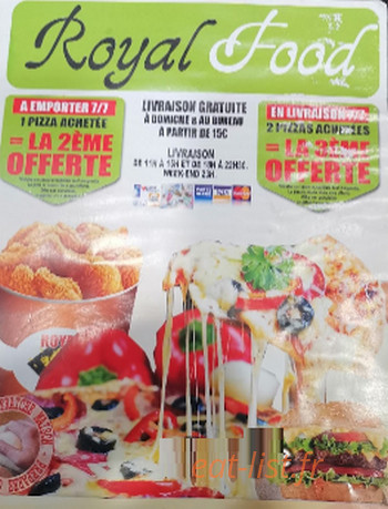 Royal Food — carte page 1