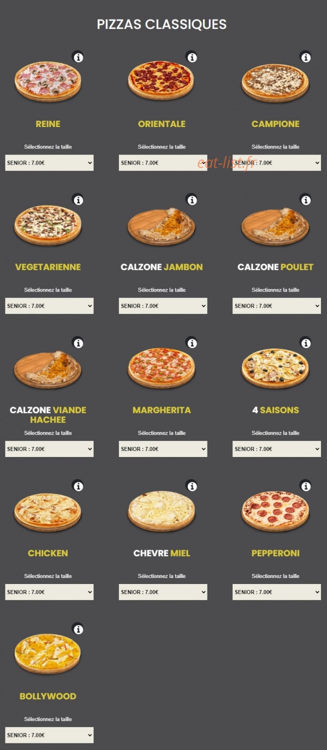 Wardy's Pizza — carte page 2