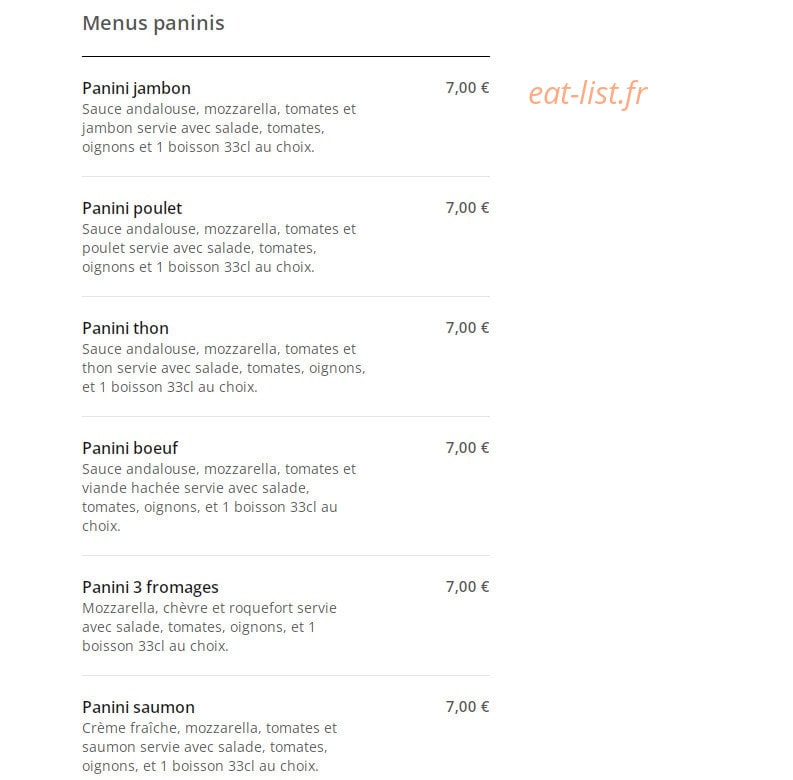 Fratelli Pizza — carte page 3