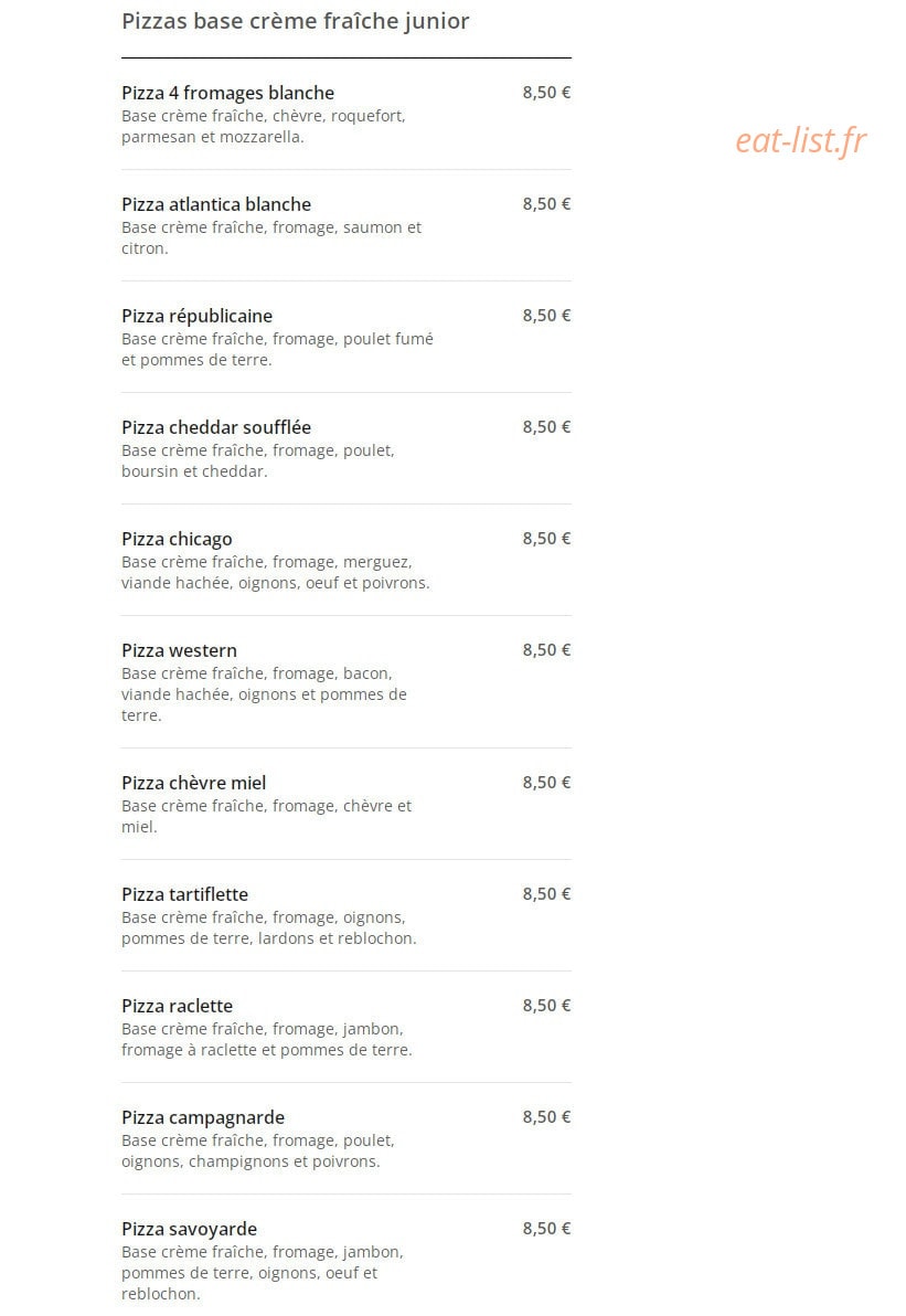 Fratelli Pizza — carte page 6