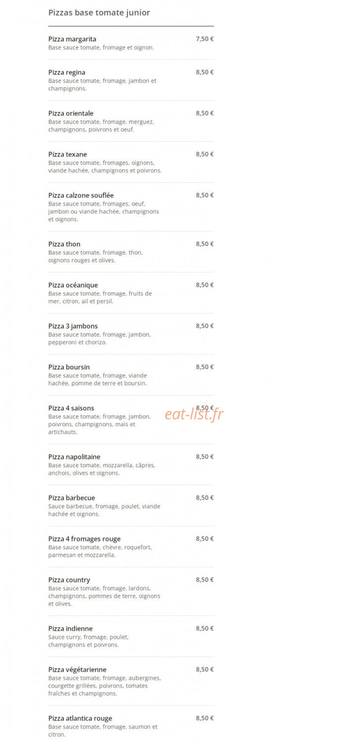 Fratelli Pizza — carte page 5