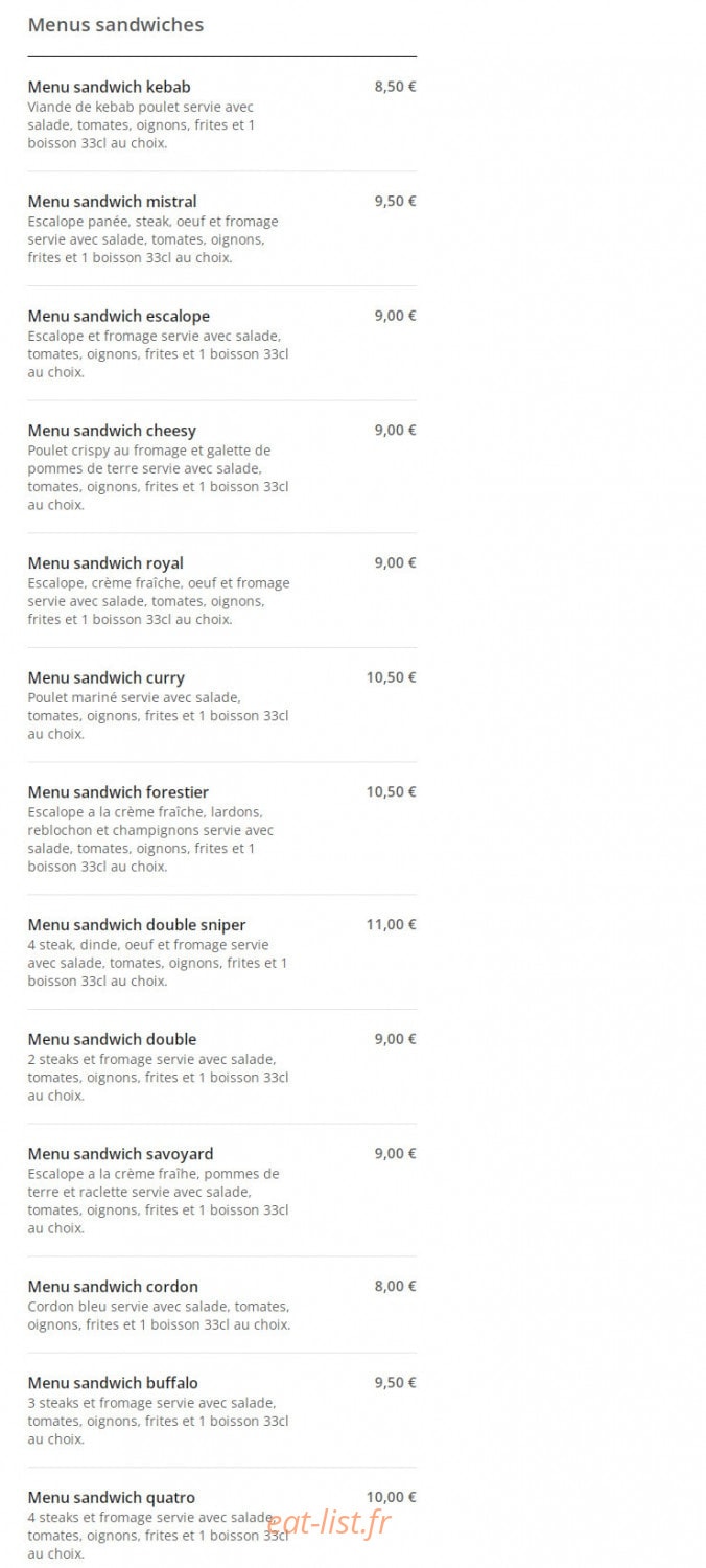 Fratelli Pizza — carte page 2