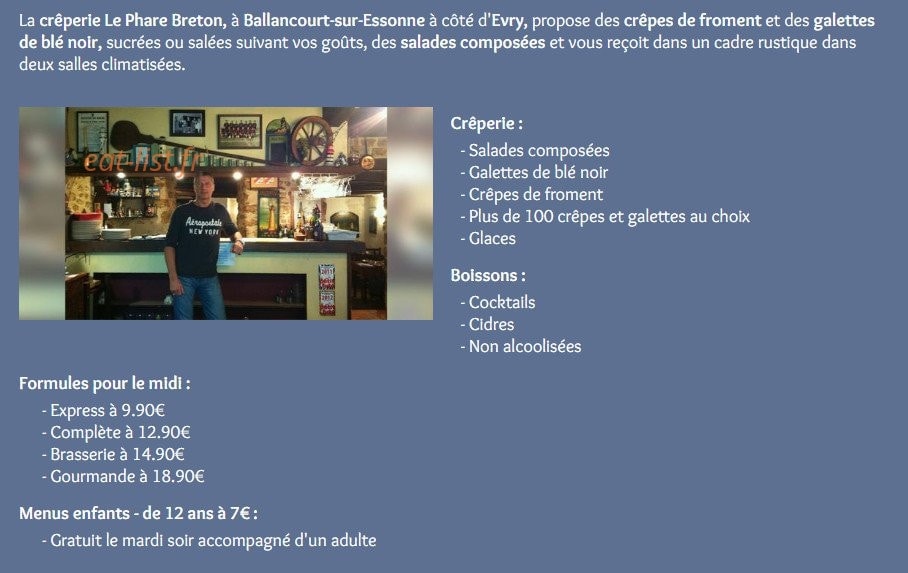 Le Phare Breton — carte page 1
