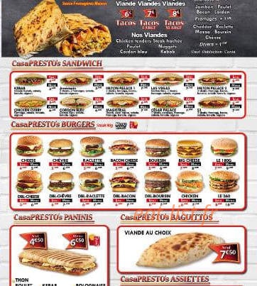 Casa Presto — carte page 3