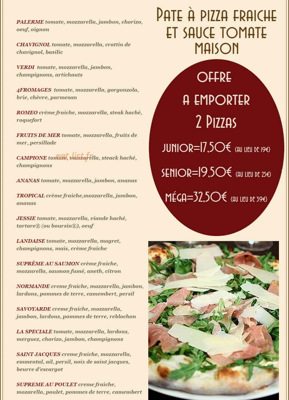 Pizza Romeo — carte page 2