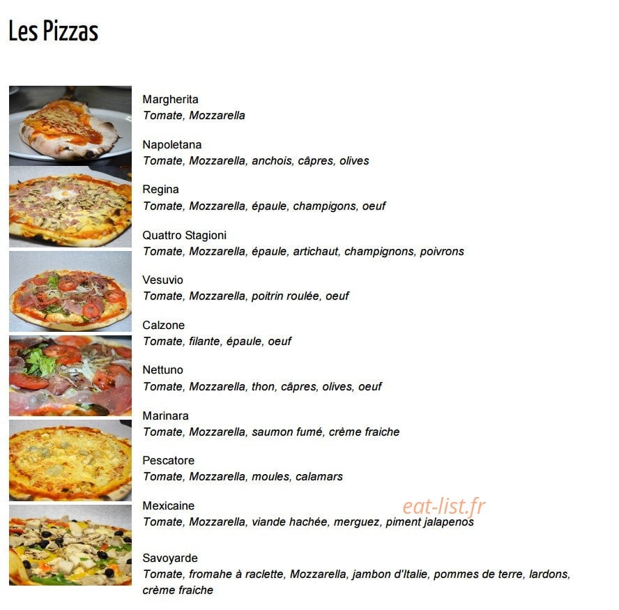 Au Soleil Italien — carte page 4