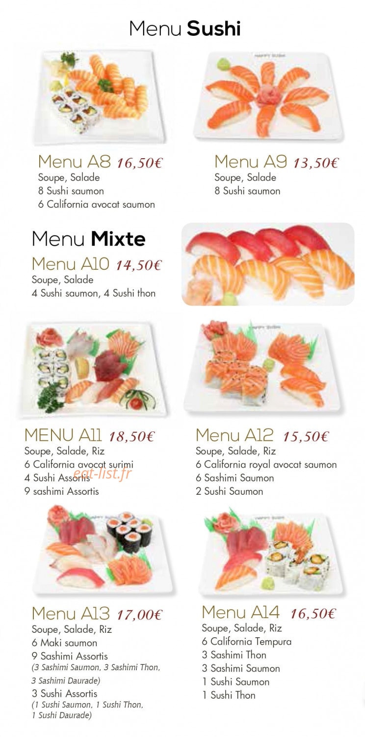 Happy Sushi — carte page 5