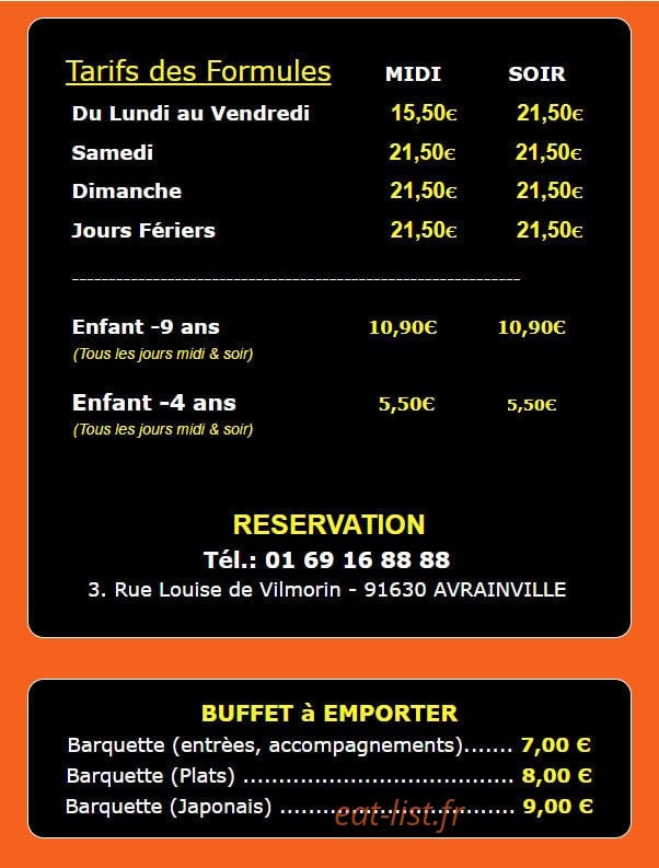 Wok gourmet — carte page 1
