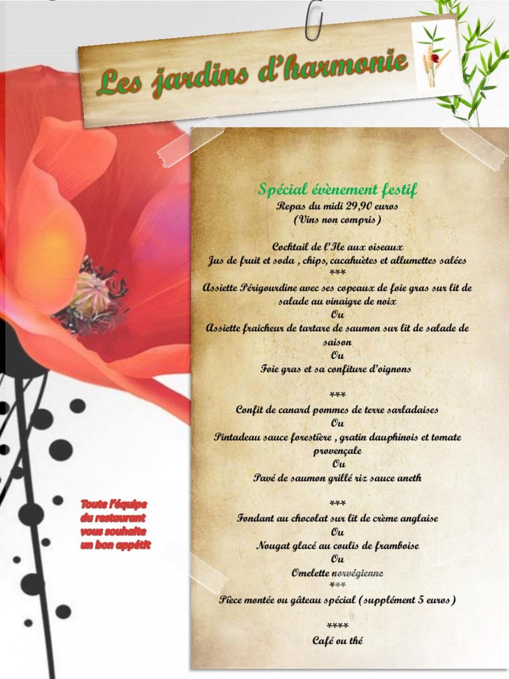Les Jardins d'Harmonies — carte page 4