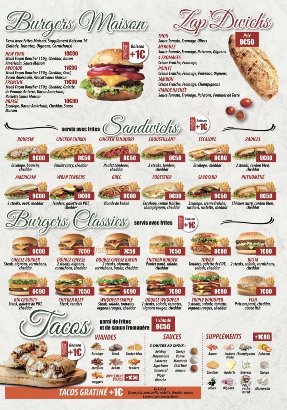 Pizza Bon Gusto — carte page 2