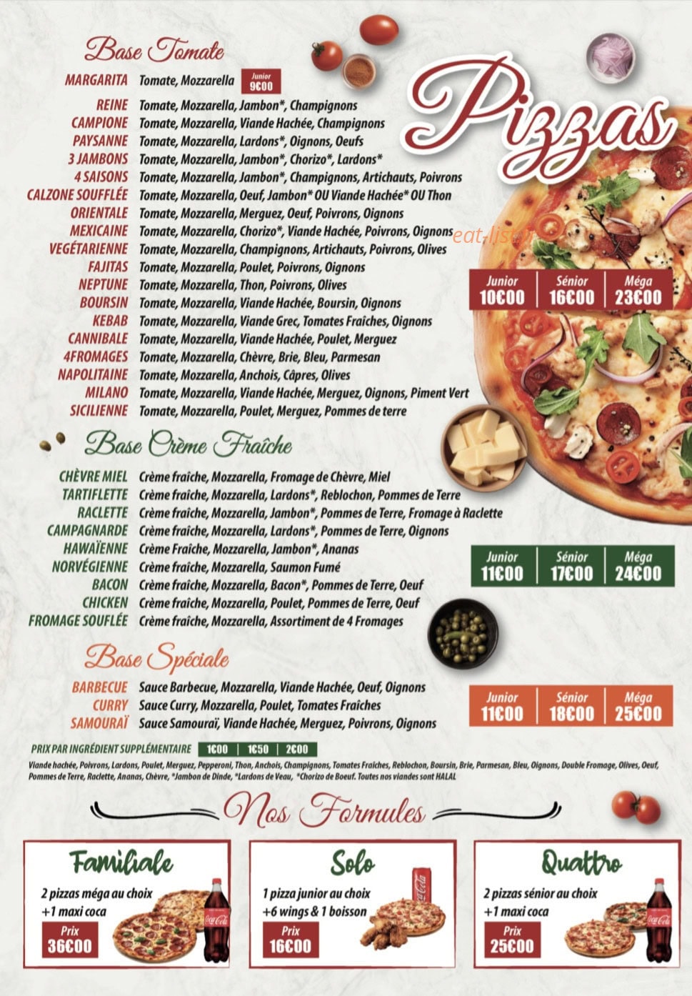 Pizza Bon Gusto — carte page 4