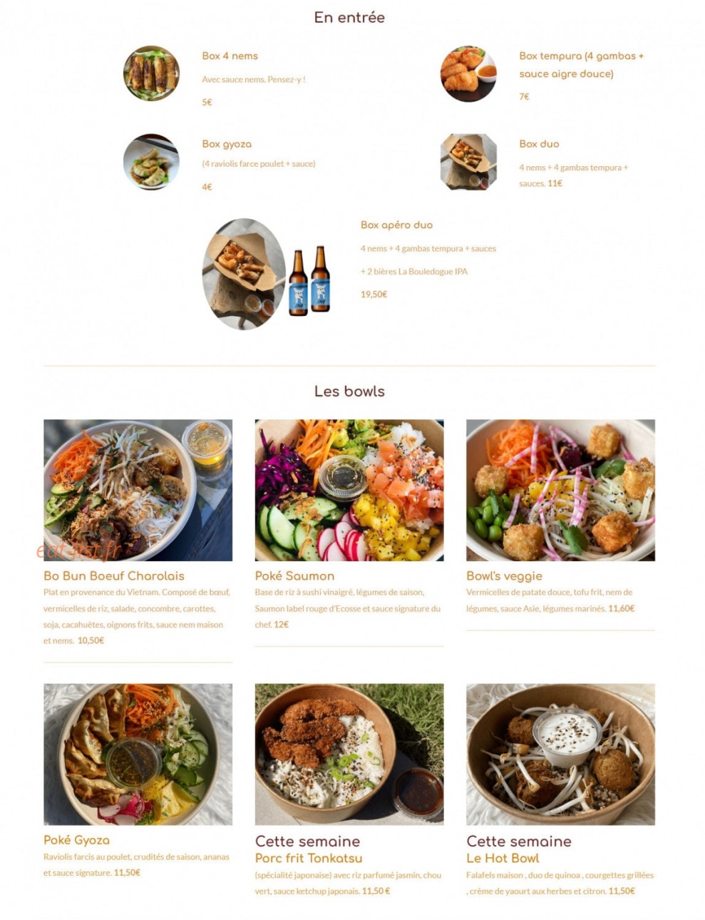 Home Sweet Bowls — carte page 1