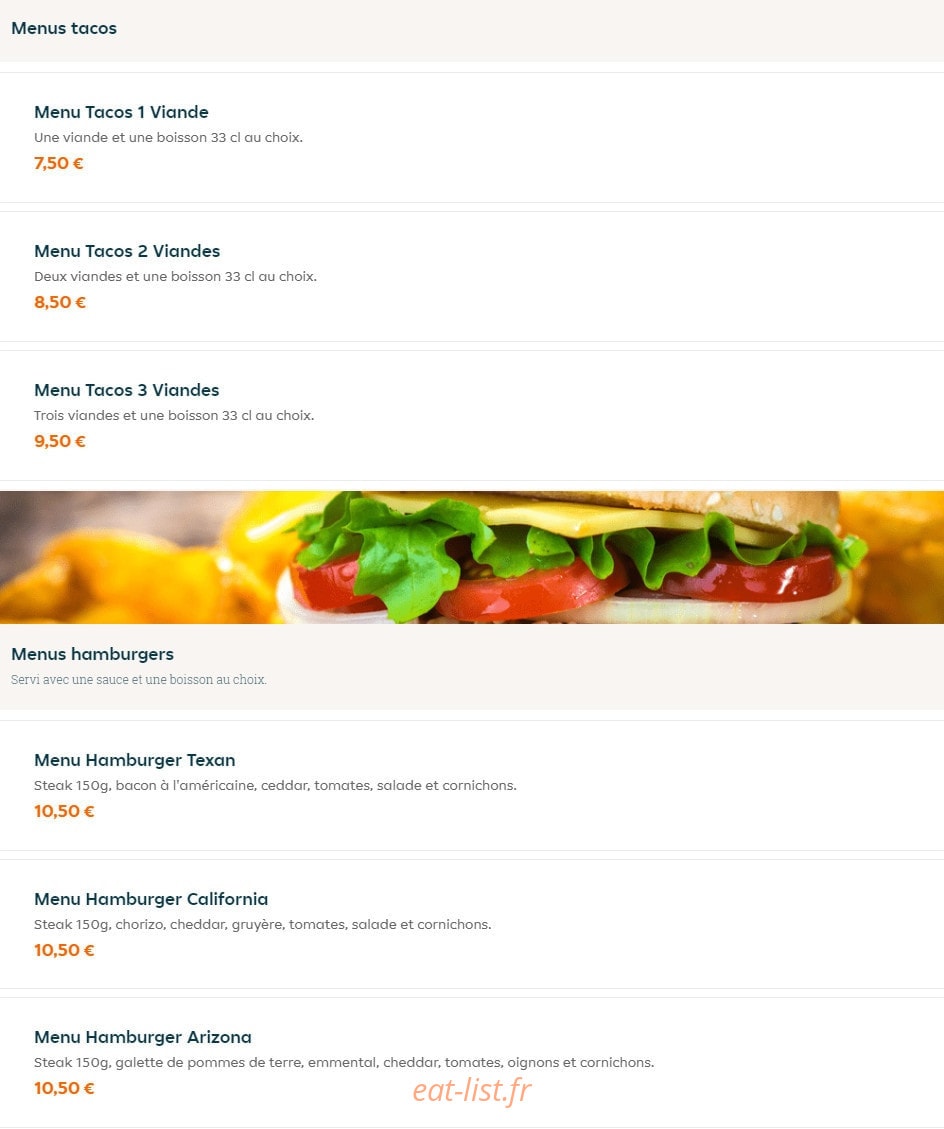 Maestro Pizza — carte page 1