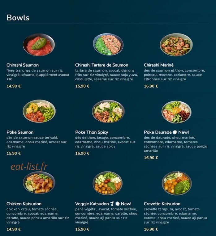 Mimo sushi — carte page 4