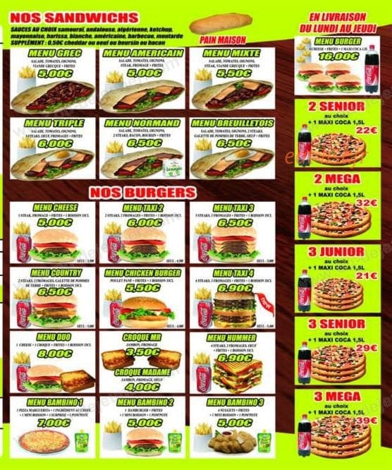 Pizza Familia — carte page 2