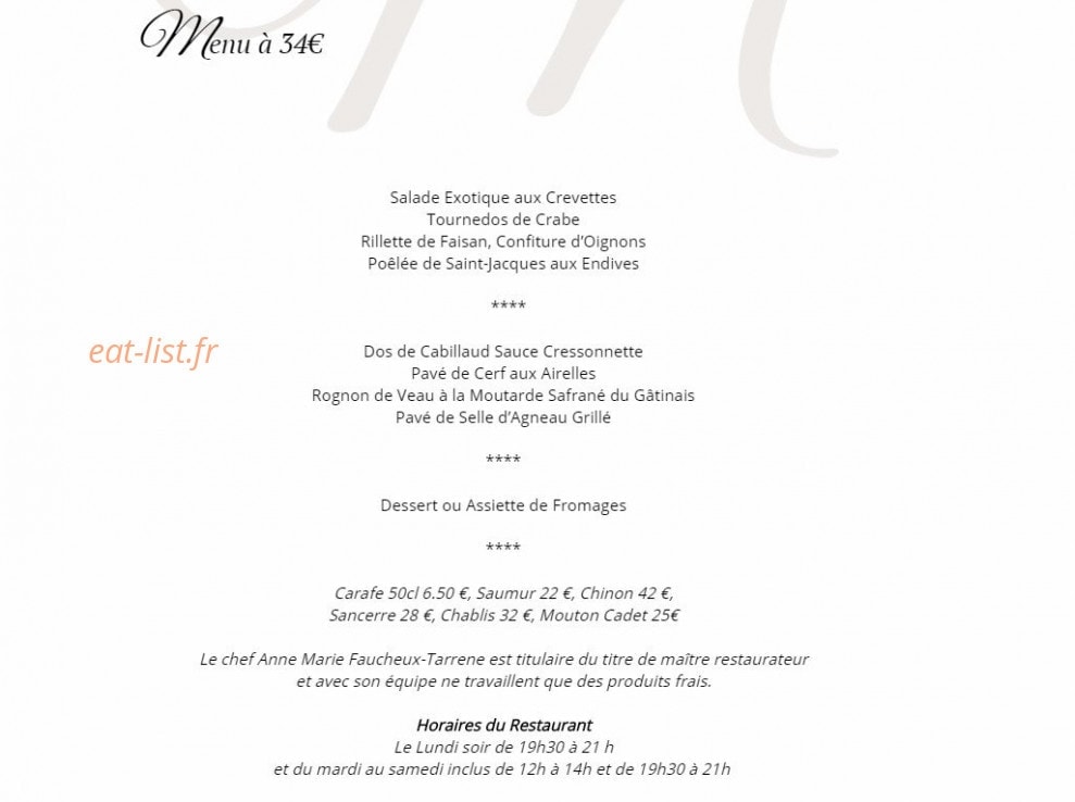 Hôtel de France — carte page 1