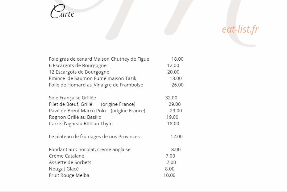 Hôtel de France — carte page 2