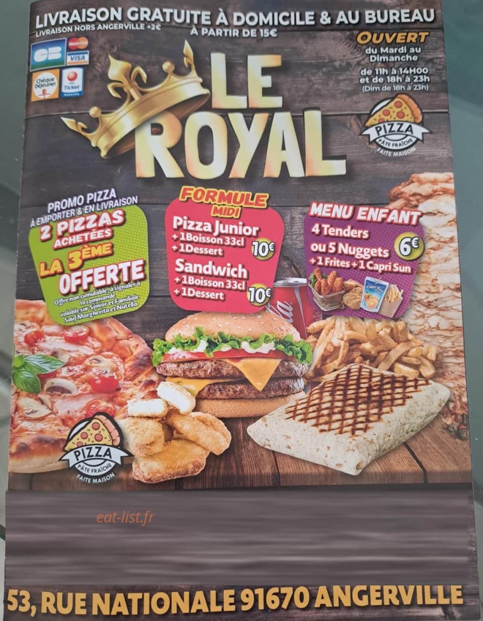 Le Royal Kebab — carte page 1