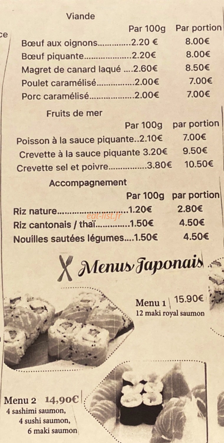 Traiteur asiatique — carte page 2