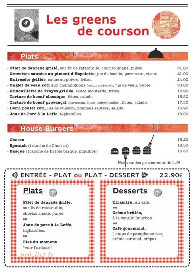Les greens de Courson — carte page 2