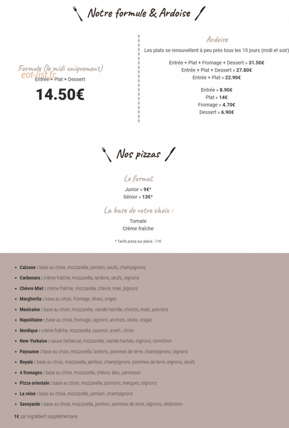 Au Repos de la Vallée — carte page 1