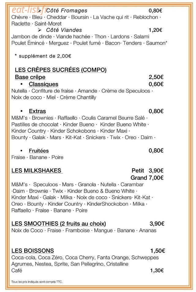 Chez Dadou — carte page 1
