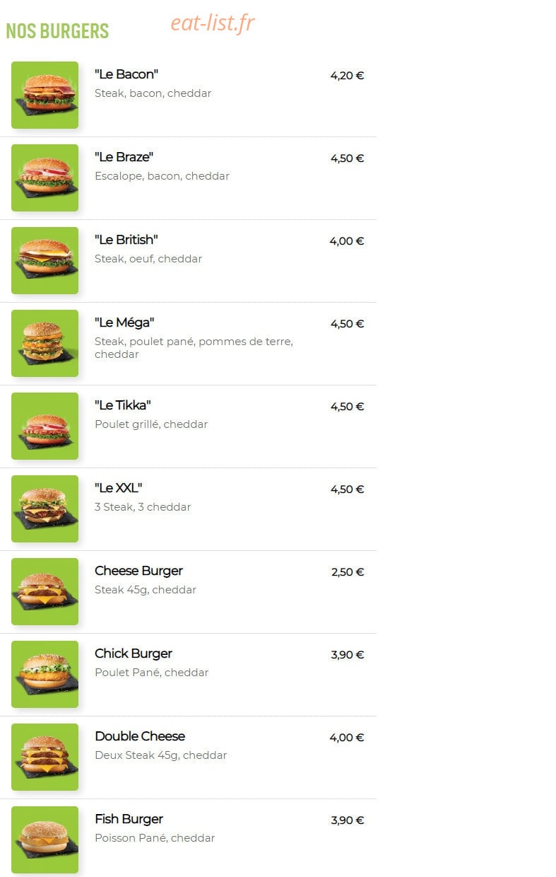 Naan Wich — carte page 3
